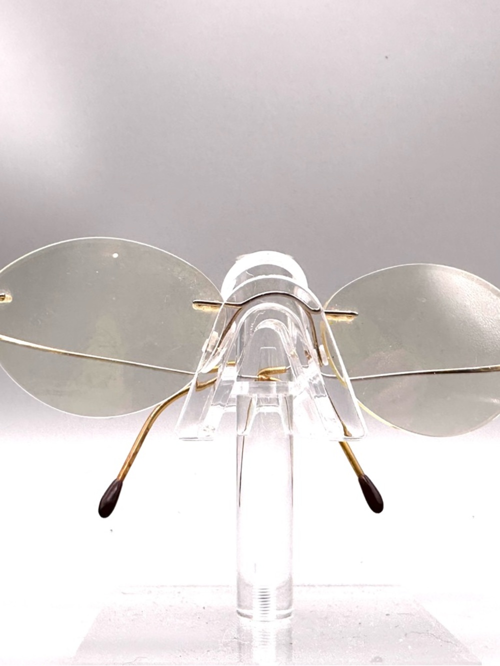 Vintage Silhouette Rimless Eyeglasses Gold Tone Oval Frame Austria 1000 4 130